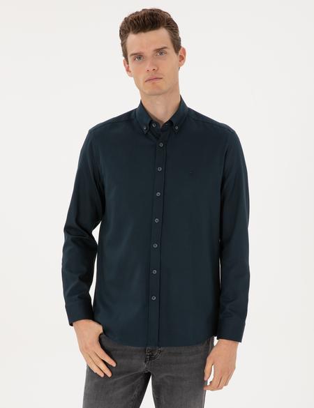 Lacivert Regular Fit Uzun Kollu Gömlek - 50316736015