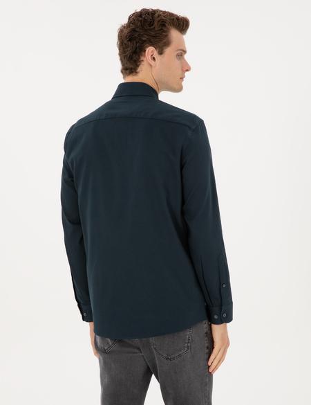 Lacivert Regular Fit Uzun Kollu Gömlek - 50316736015