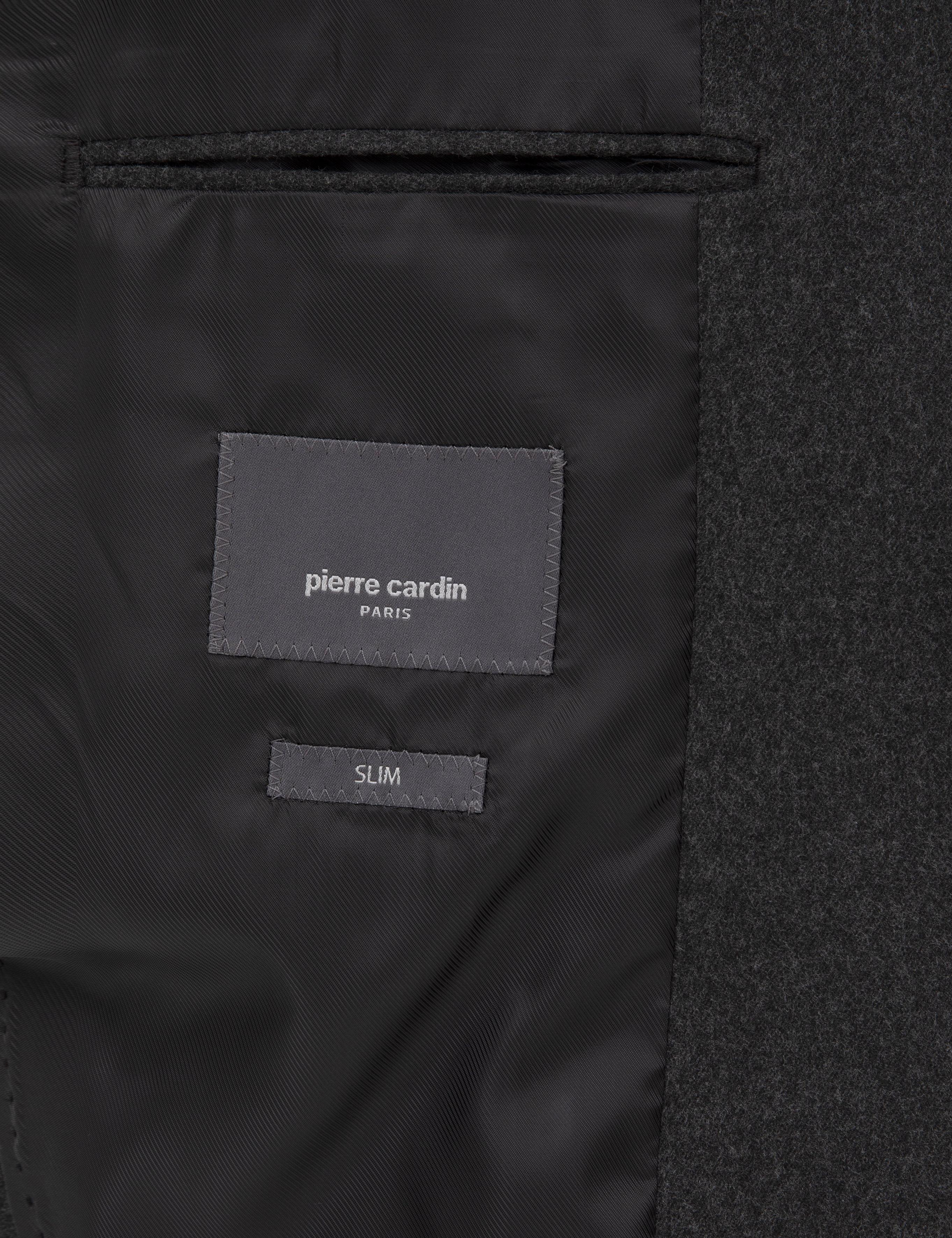 Antrasit Slim Fit Flanel Dokulu Ceket