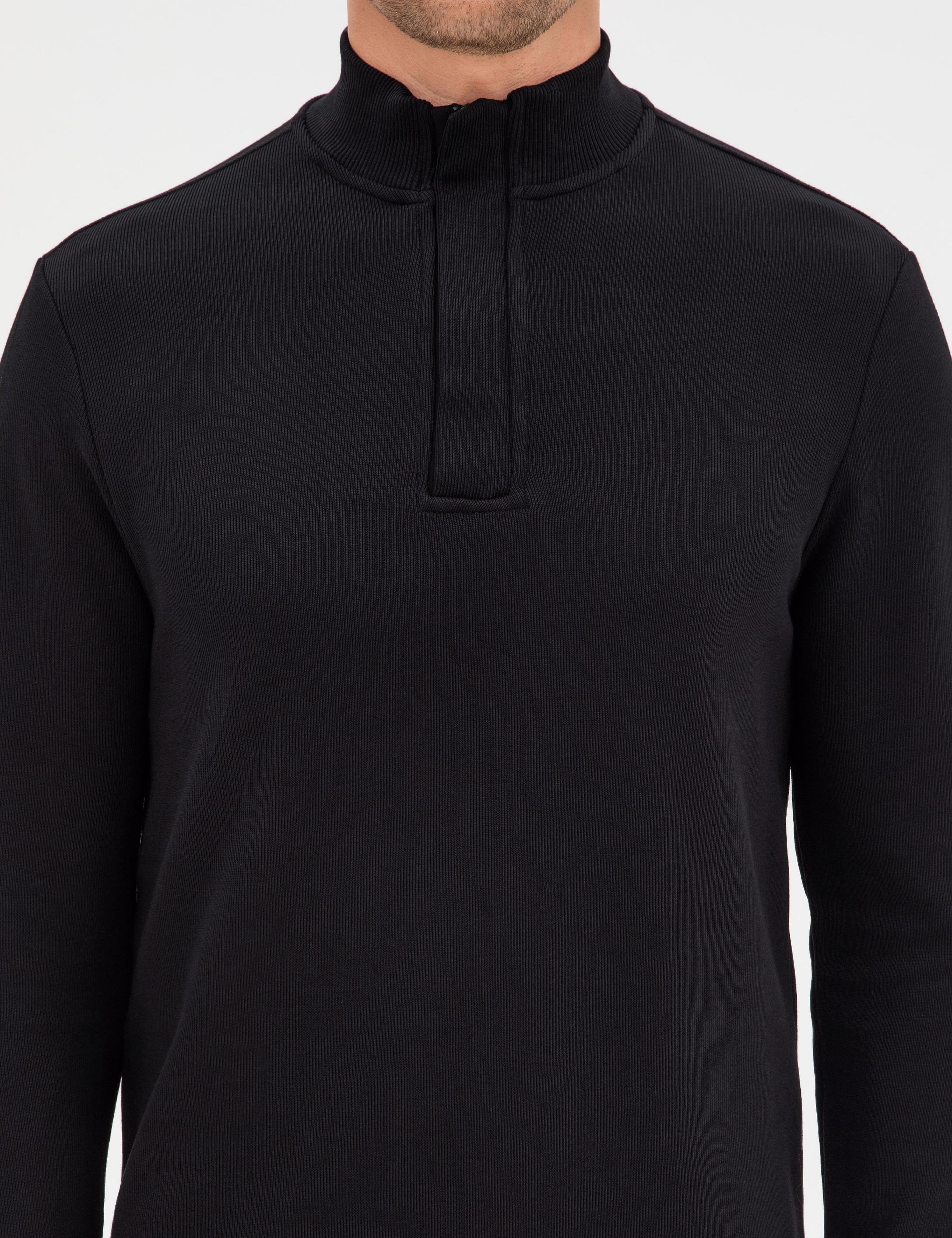 Siyah Regular Fit Sweatshirt