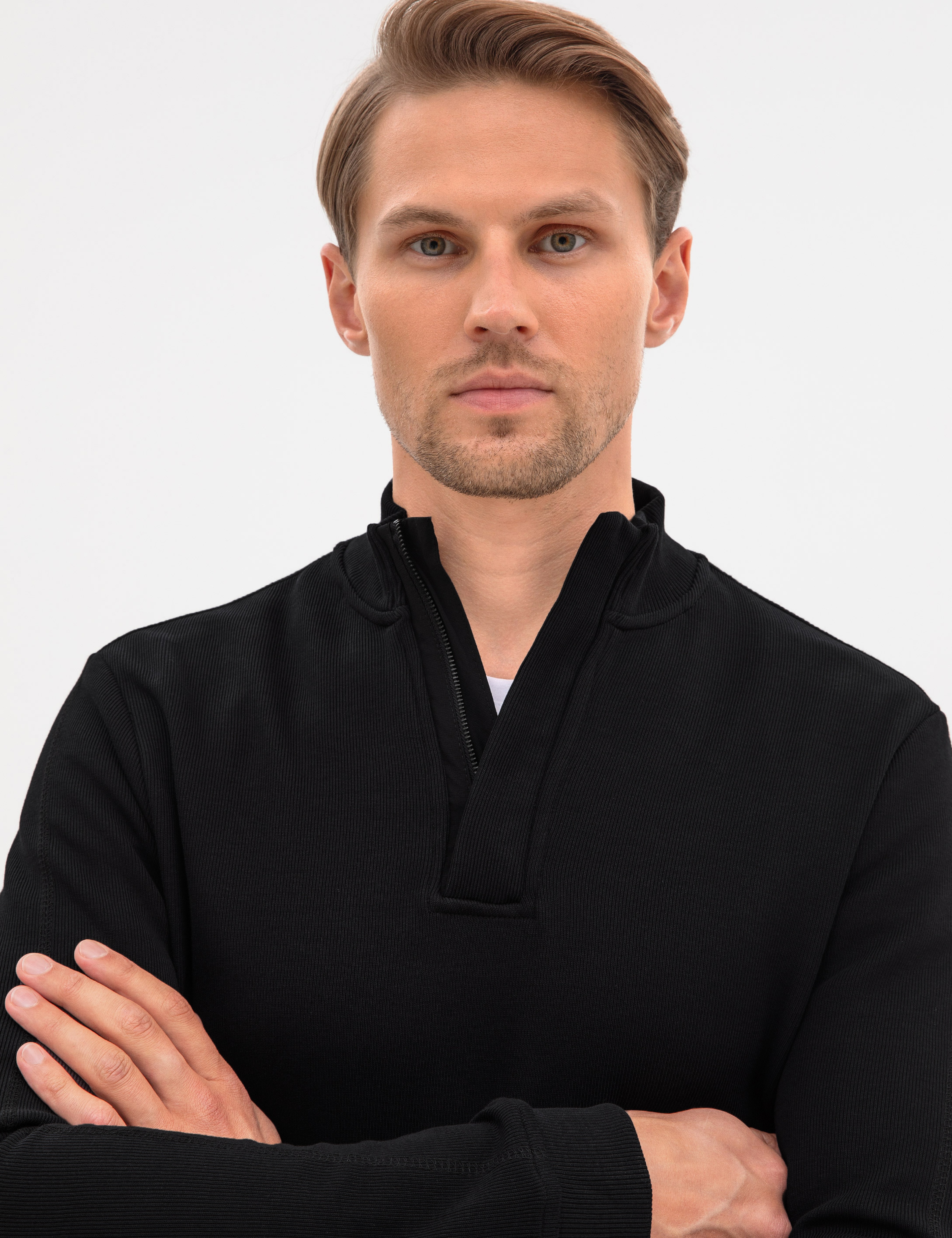 Siyah Regular Fit Sweatshirt - Image 2