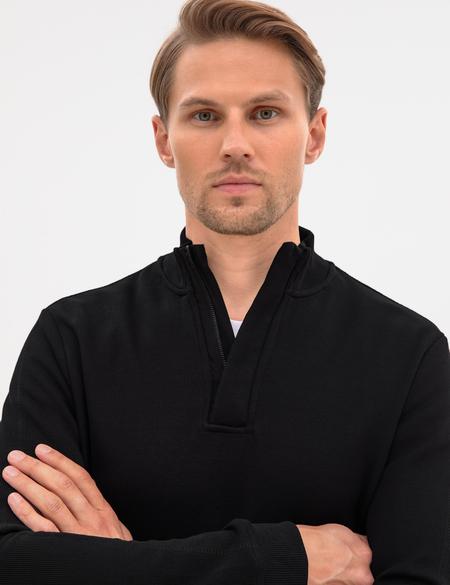 Siyah Regular Fit Sweatshirt - 50309343006