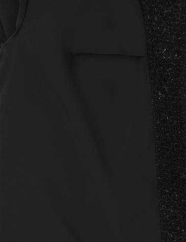 Siyah Crop Top Tüvit Ceket