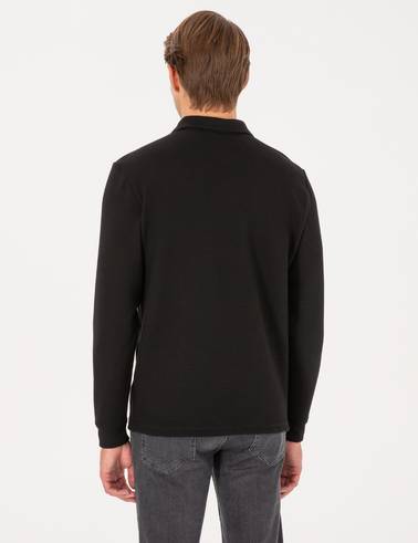 Siyah Regular Fit Sweatshirt
