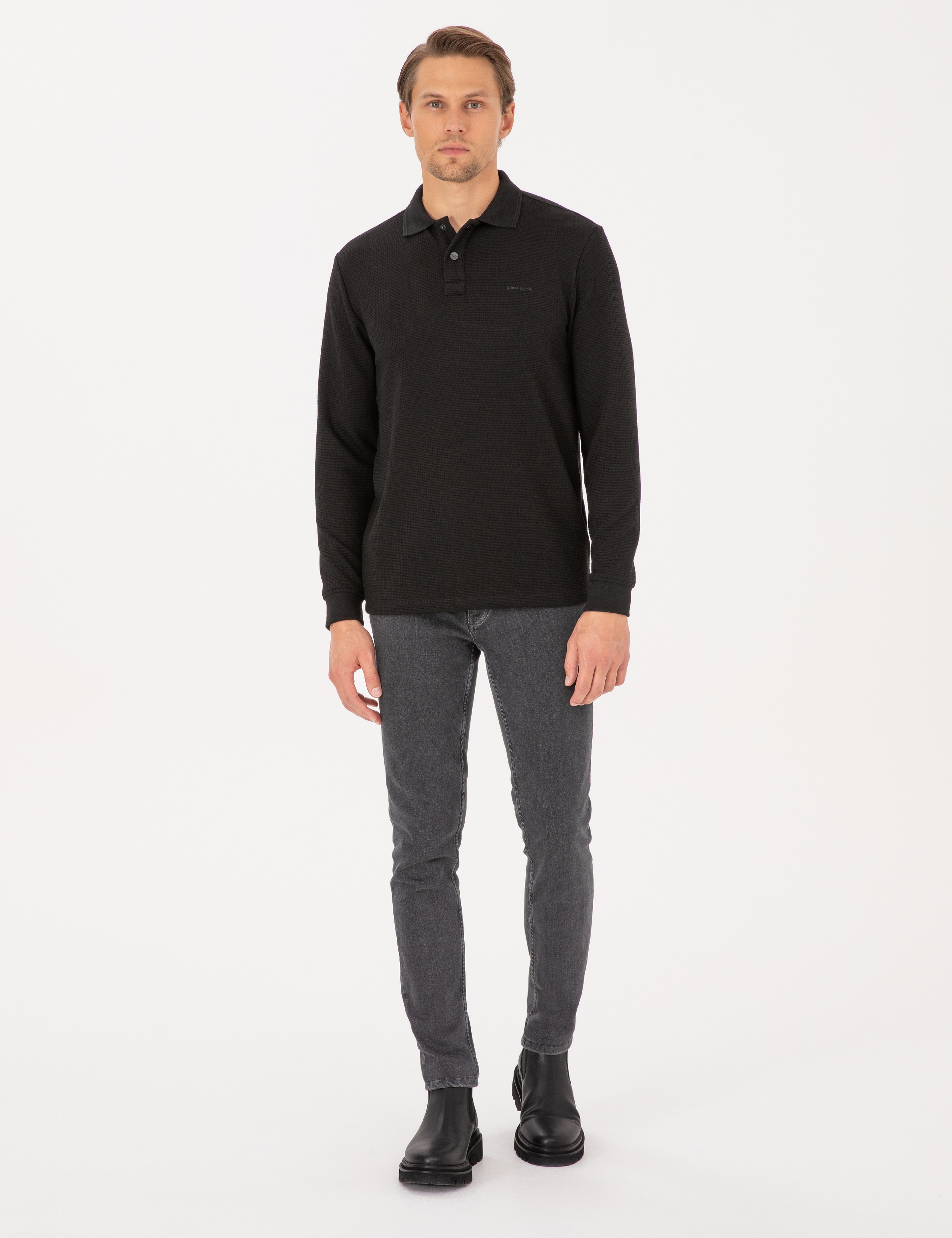 Siyah Regular Fit Sweatshirt - Image 4