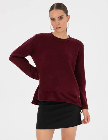 Vişne Comfort Fit Kazak