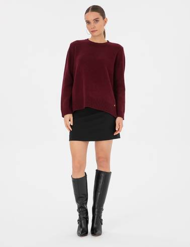 Vişne Comfort Fit Kazak