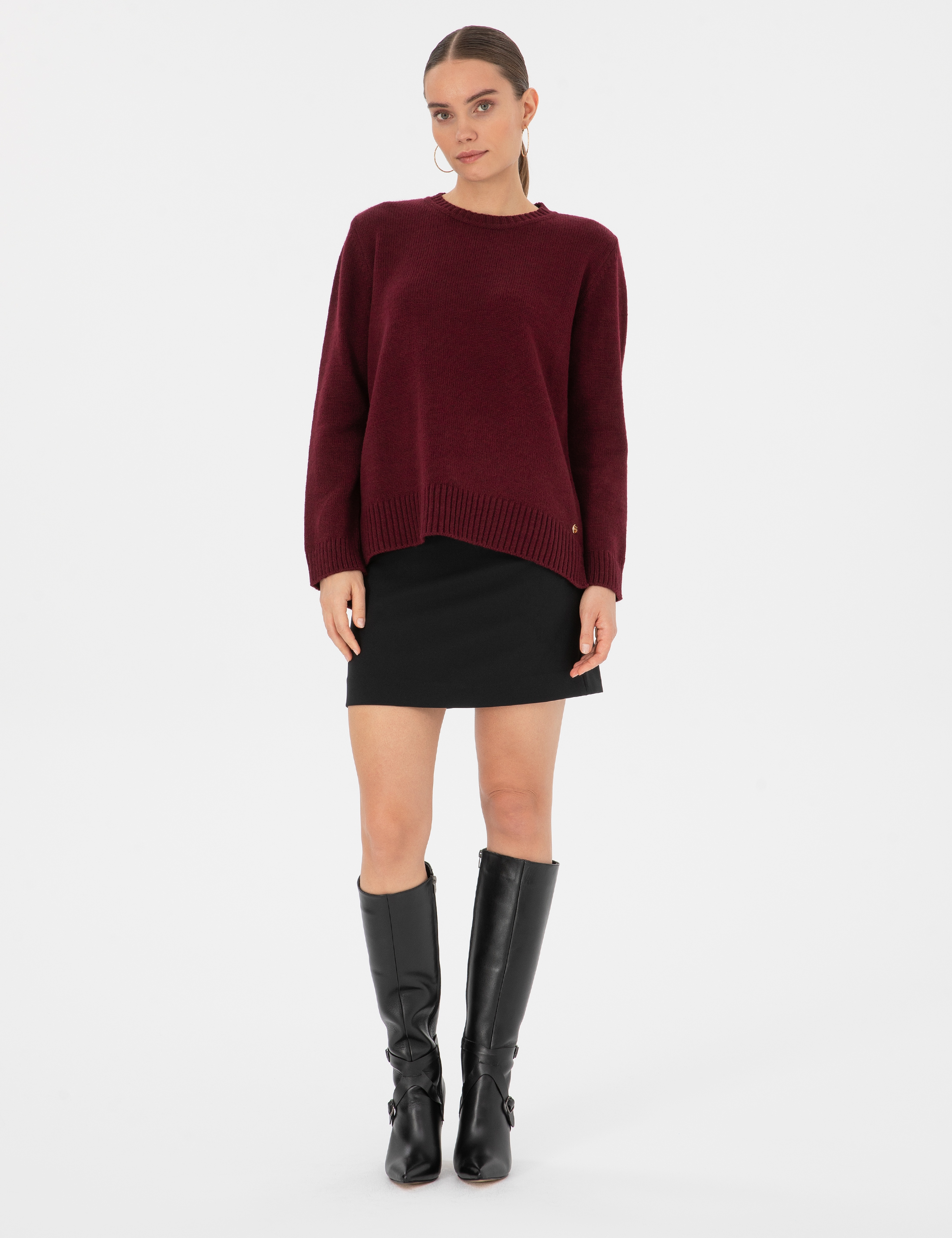 Vişne Comfort Fit Kazak - Image 4