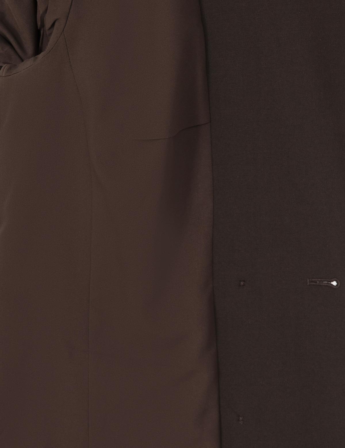 Koyu Kahverengi Regular Fit Kruvaze Ceket - 50318351007