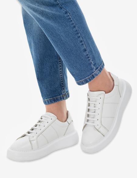 Beyaz Deri Snekaer - 50300070001