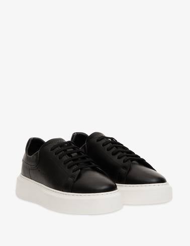 Siyah Deri Sneaker