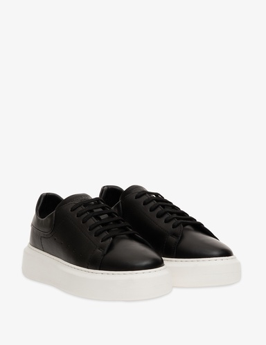 Siyah Deri Sneaker