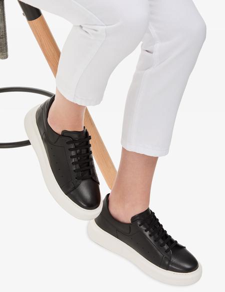 Siyah Deri Sneaker - 50300072003