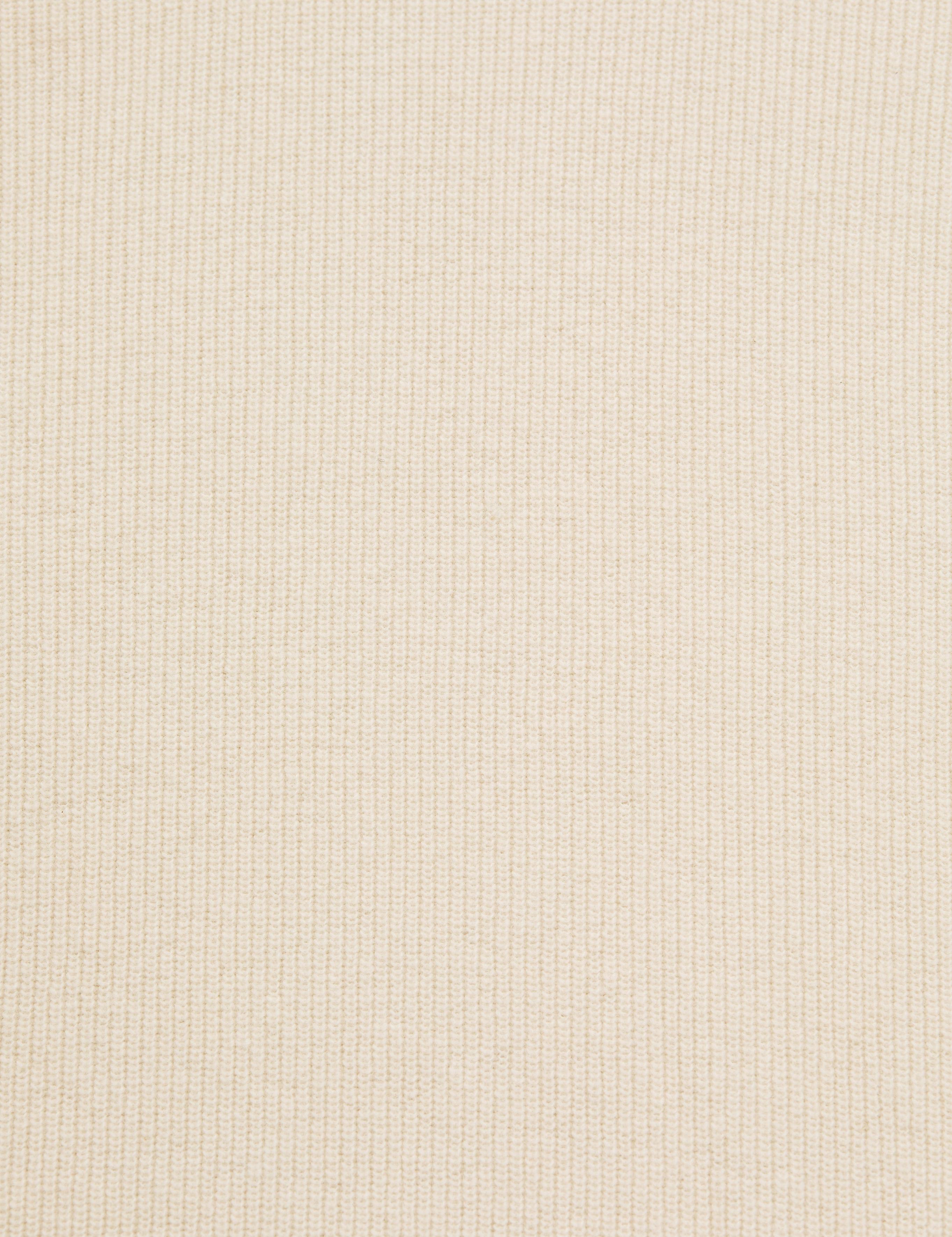 Ekru Regular Fit Yün Kazak