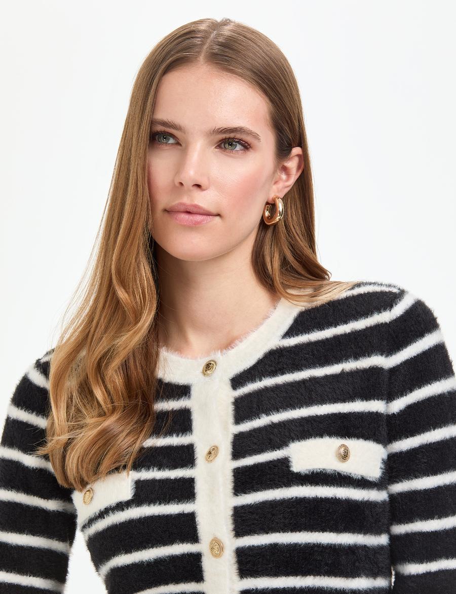 Siyah Crop Top Triko Hırka