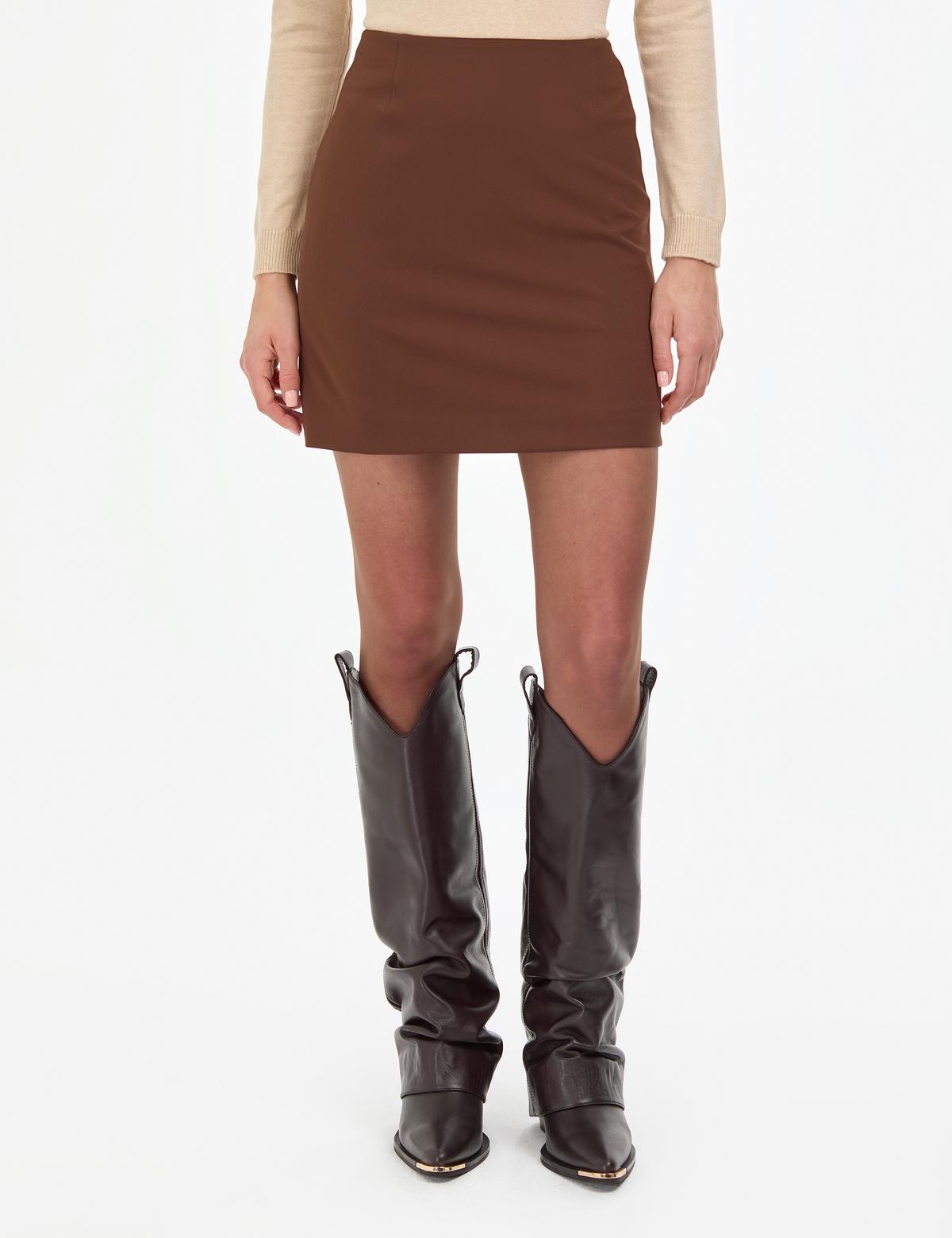 Koyu Kahverengi Dokuma Etek - 50318251011