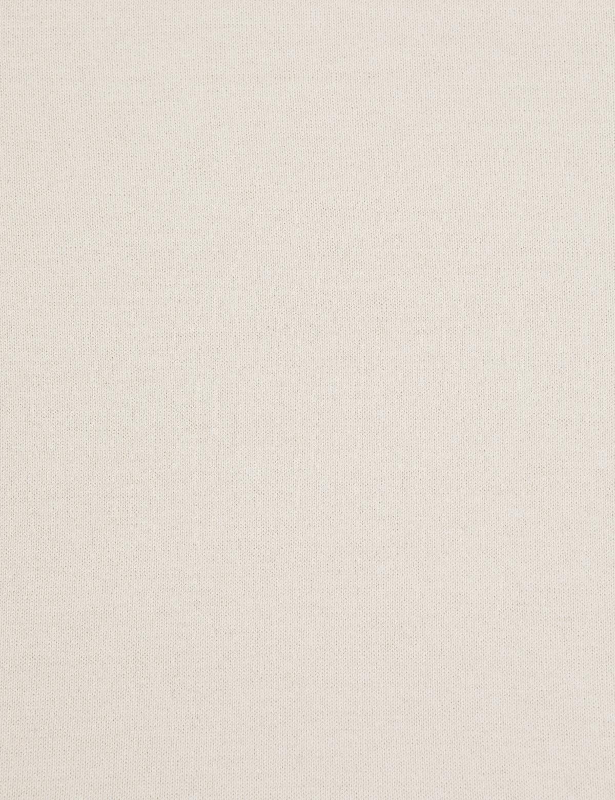 Ekru Slim Fit Bisiklet Yaka Basic Kazak - 50315758015