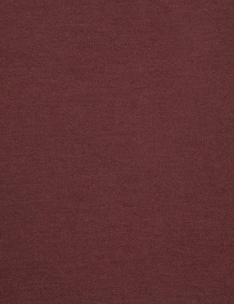 Kahverengi Slim Fit Bisiklet Yaka Basic Kazak