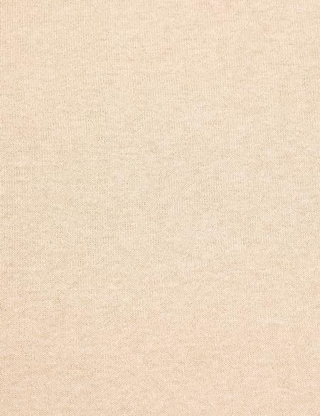 Bej Slim Fit Bisiklet Yaka Basic Kazak - 50315758057