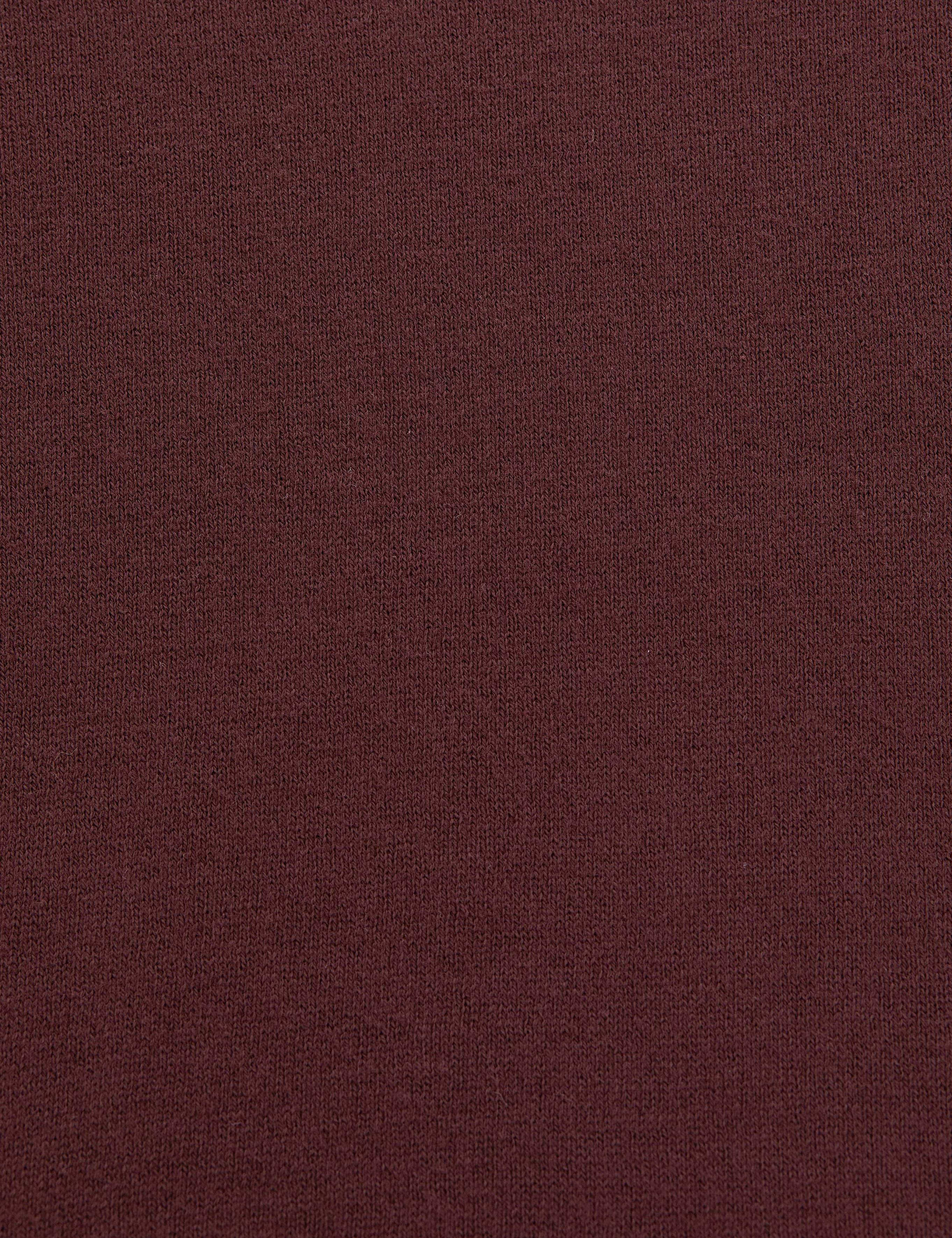 Kahverengi Slim Fit Yarım Balıkçı Yaka Basic Kazak