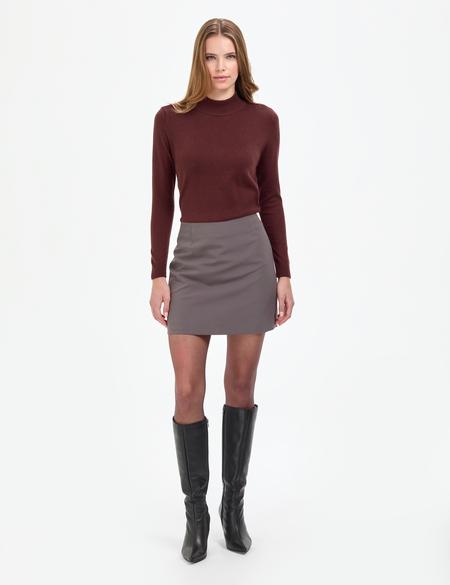 Antrasit Dokuma Etek - 50318251002