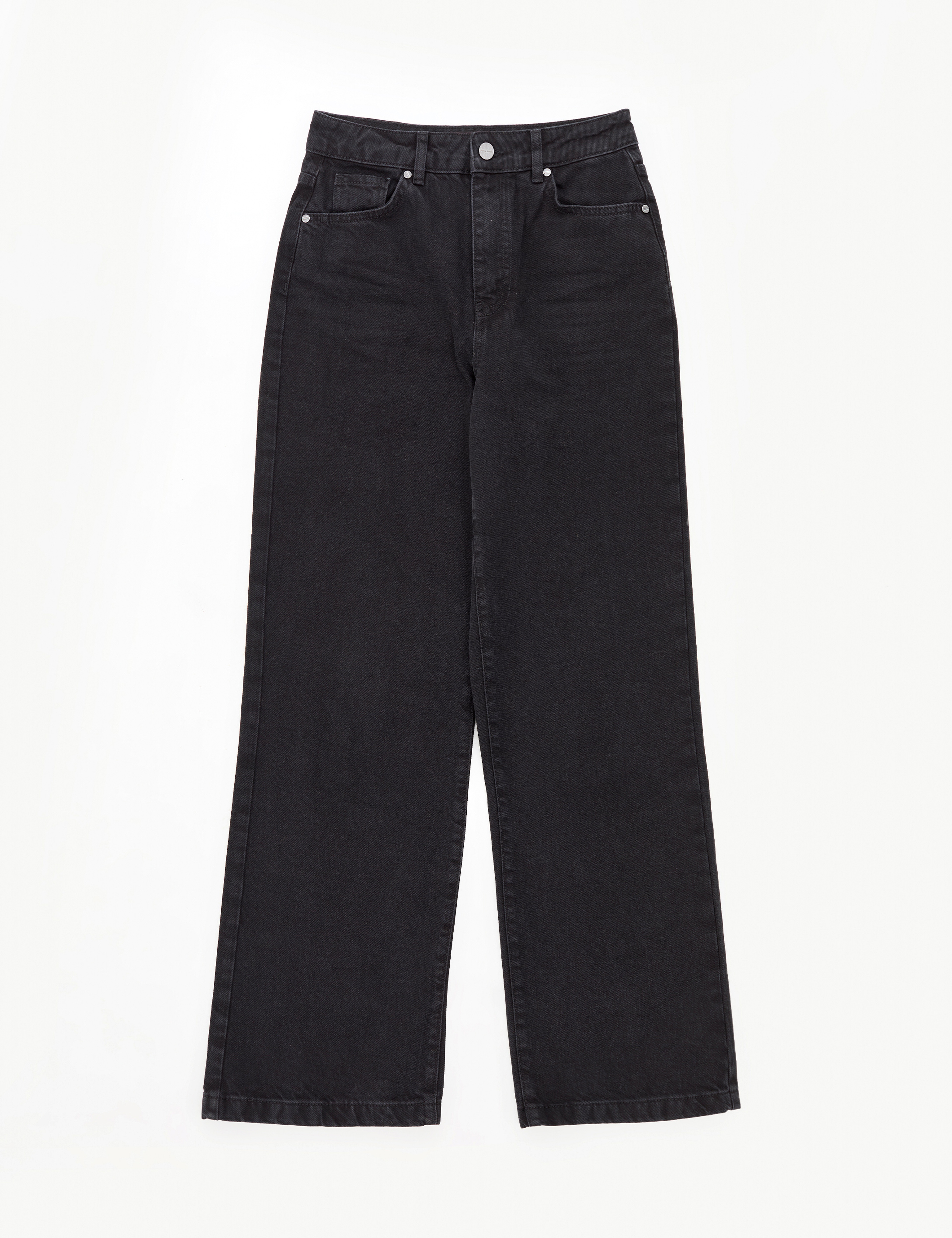 Siyah Loose Fit Jean Pantolon - Image 5