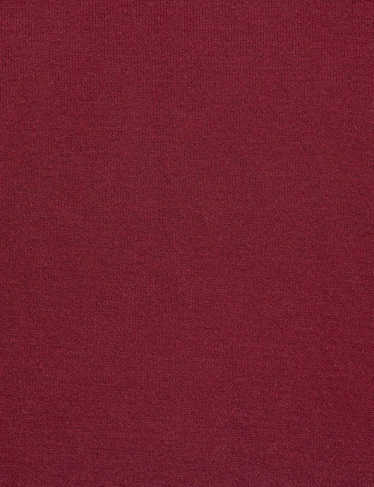 Vişne Slim Fit Çizgi Detaylı Basic Kazak - 50315910018