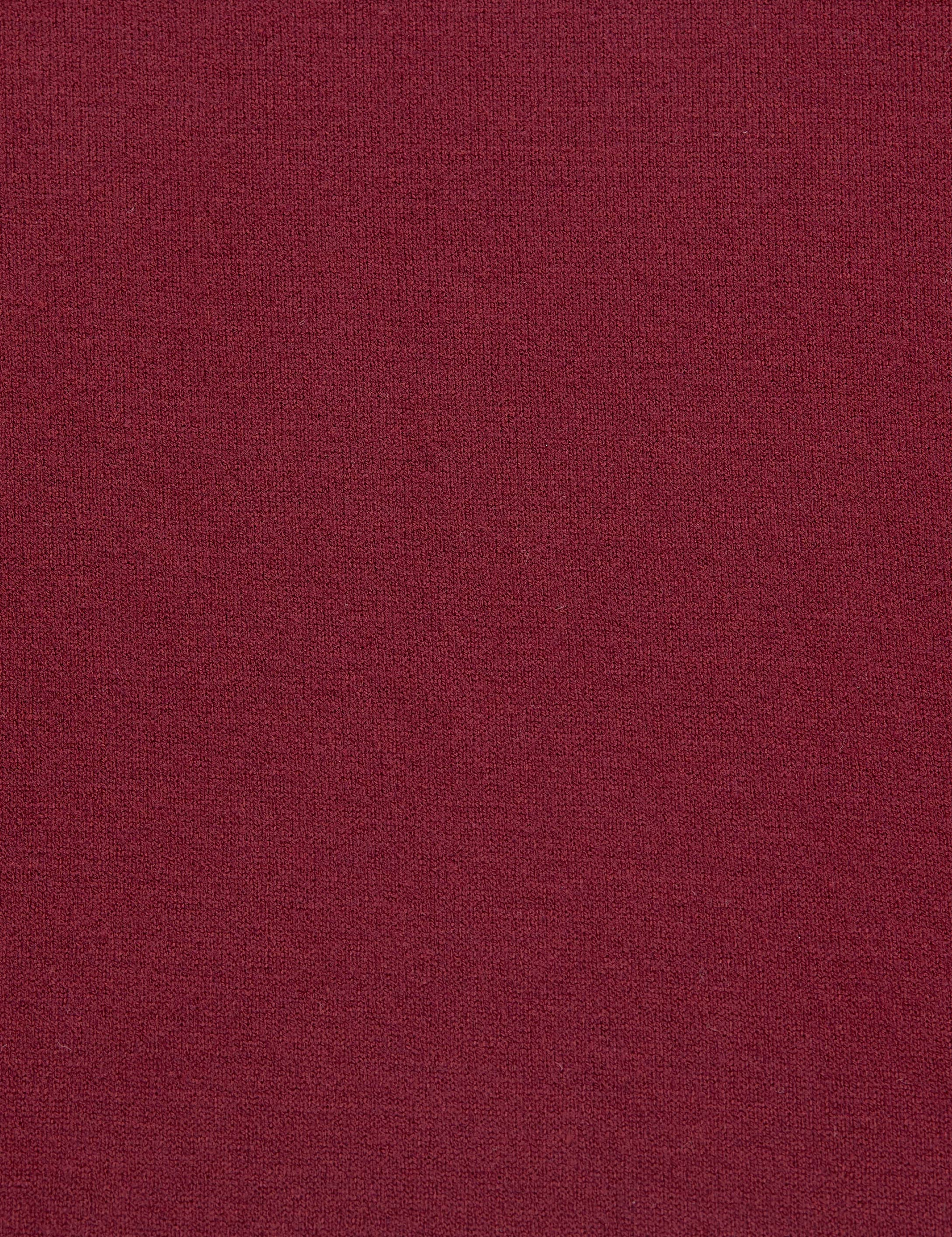 Vişne Slim Fit Çizgi Detaylı Basic Kazak - Image 7