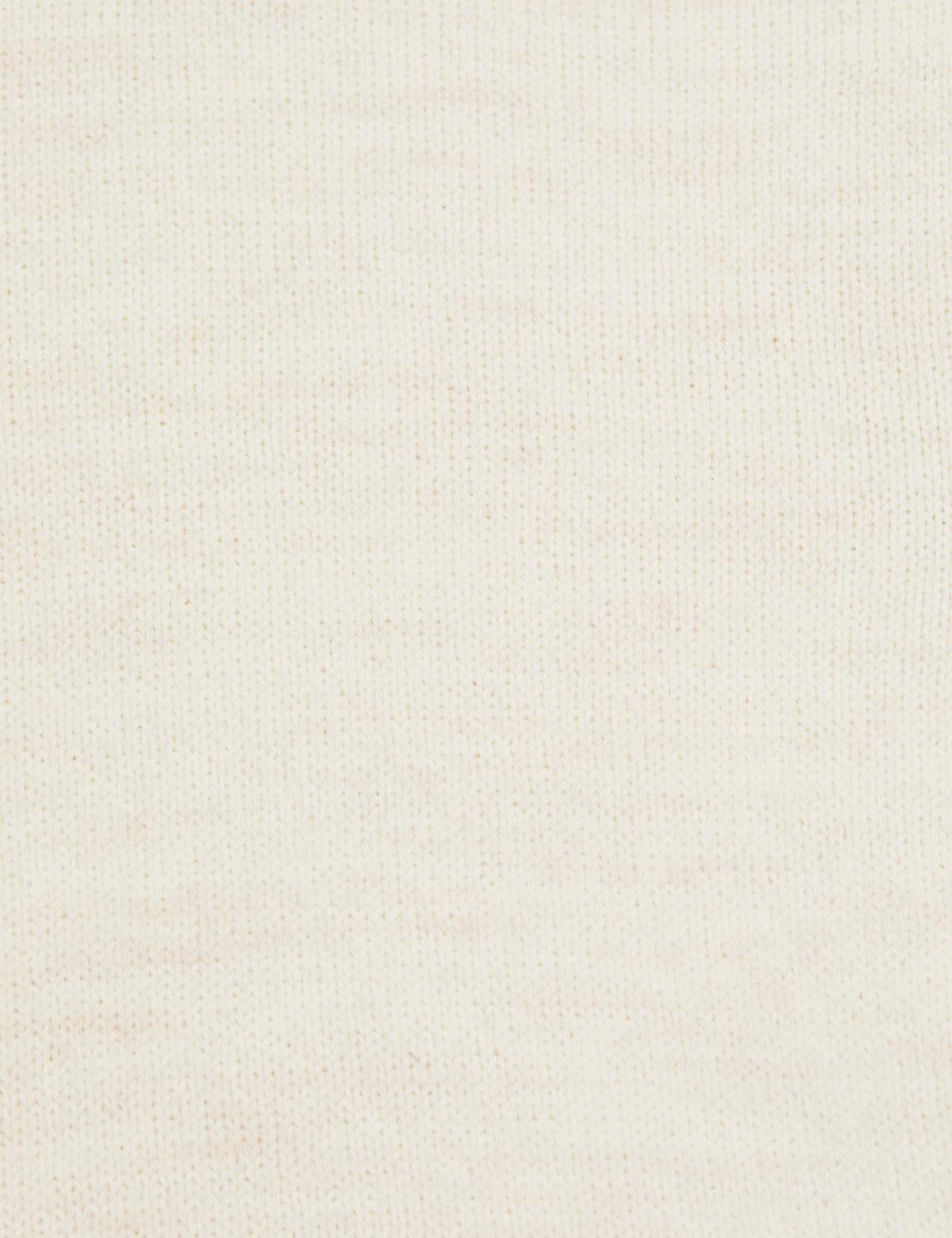 Ekru Comfort Fit Yarım Balıkçı Kazak - 50310958022