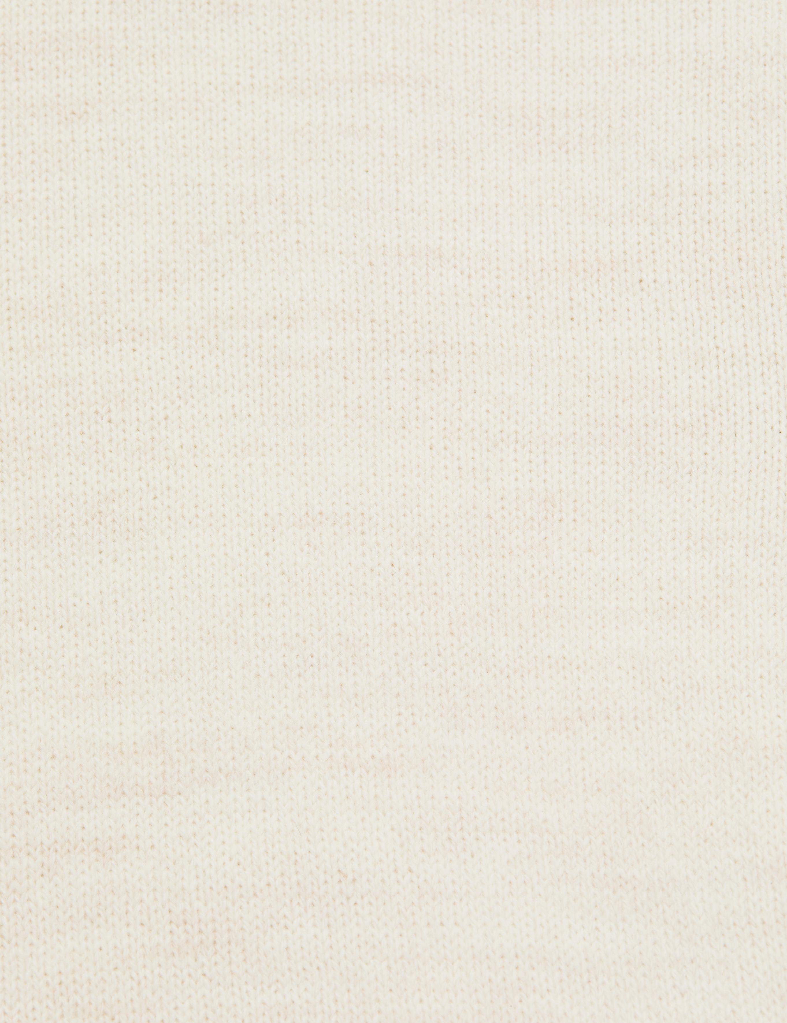 Ekru Comfort Fit Yarım Balıkçı Kazak