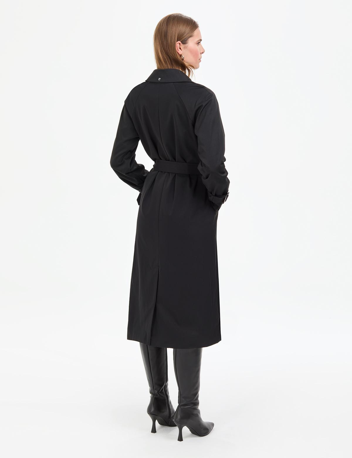 Siyah Kemerli Trençkot - 50314043010
