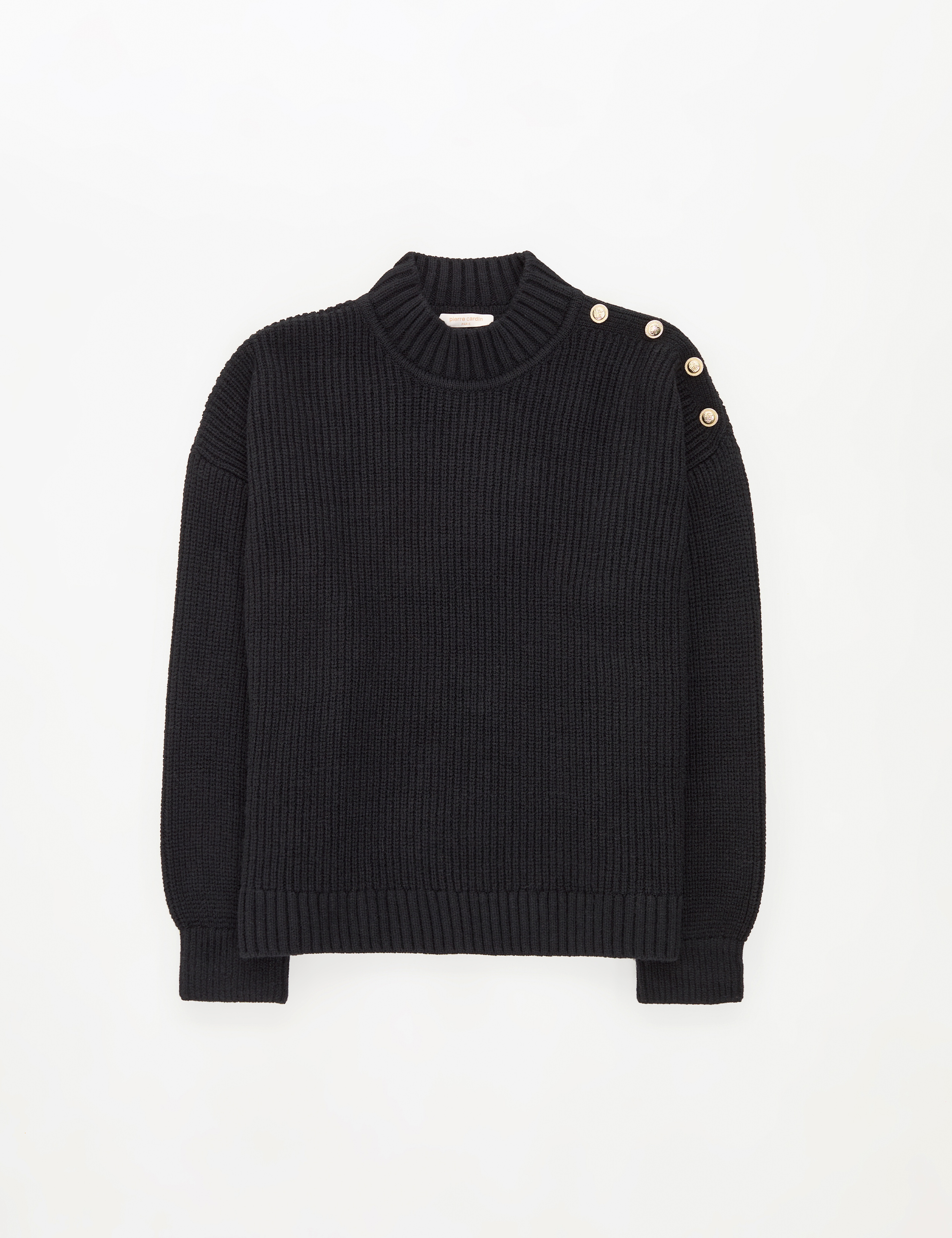 Siyah Comfort Fit Yarım Balıkçı Kazak - Image 6