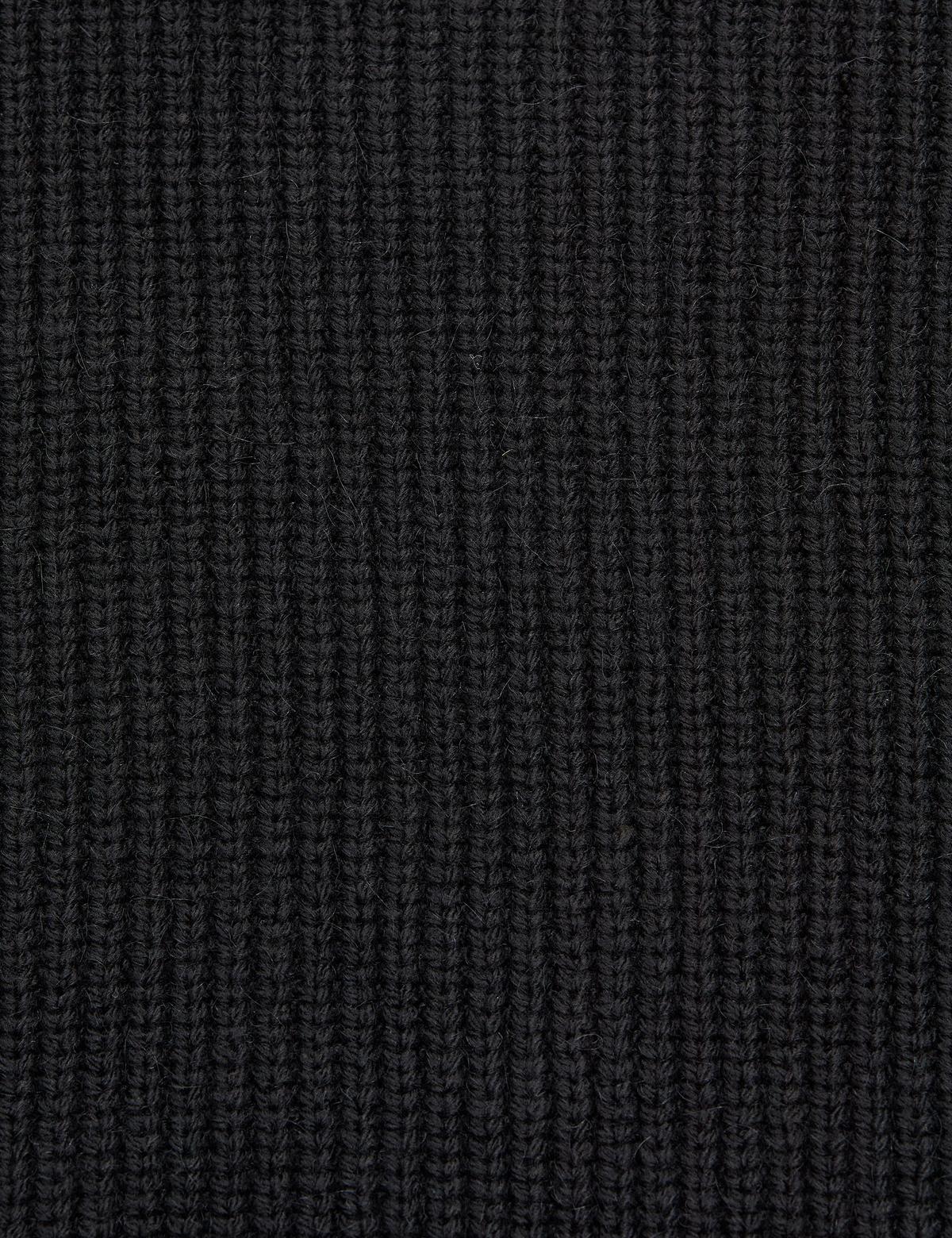 Siyah Comfort Fit Yarım Balıkçı Kazak - 50316342038