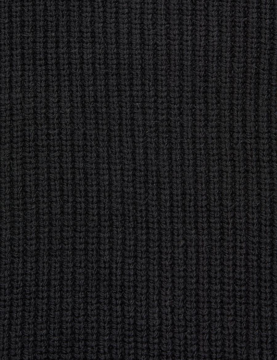 Siyah Comfort Fit Yarım Balıkçı Kazak