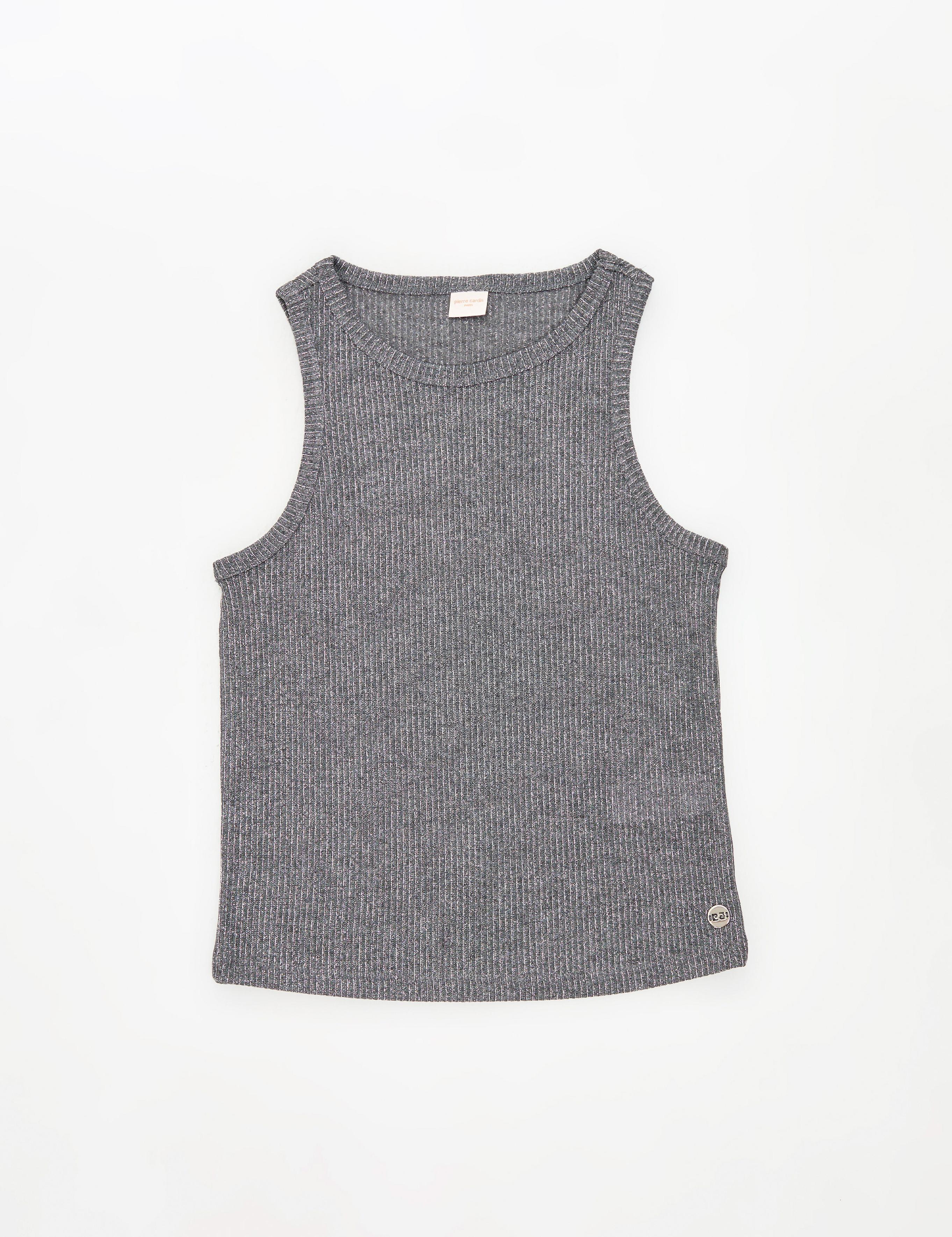 Gri Ex. Slim Fit Örme Bluz