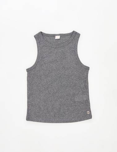 Gri Ex. Slim Fit Örme Bluz