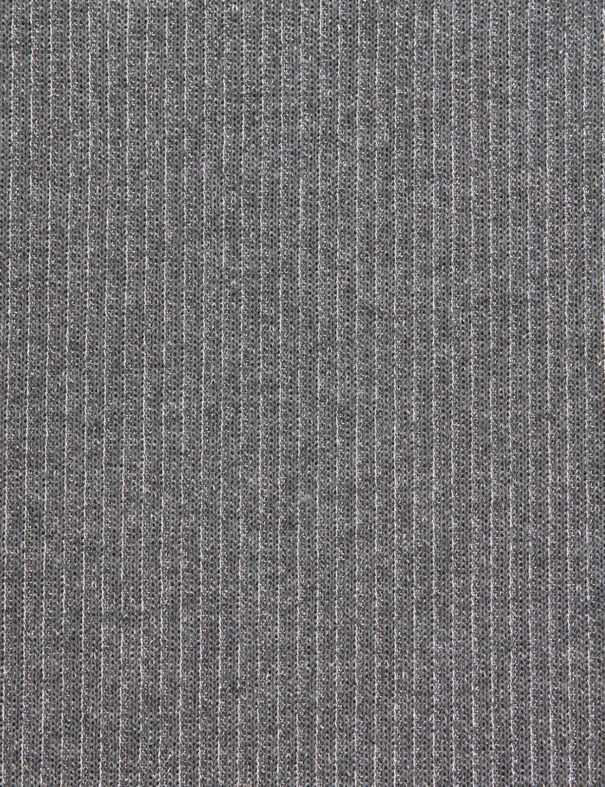 Gri Ex. Slim Fit Örme Bluz - 50309145019