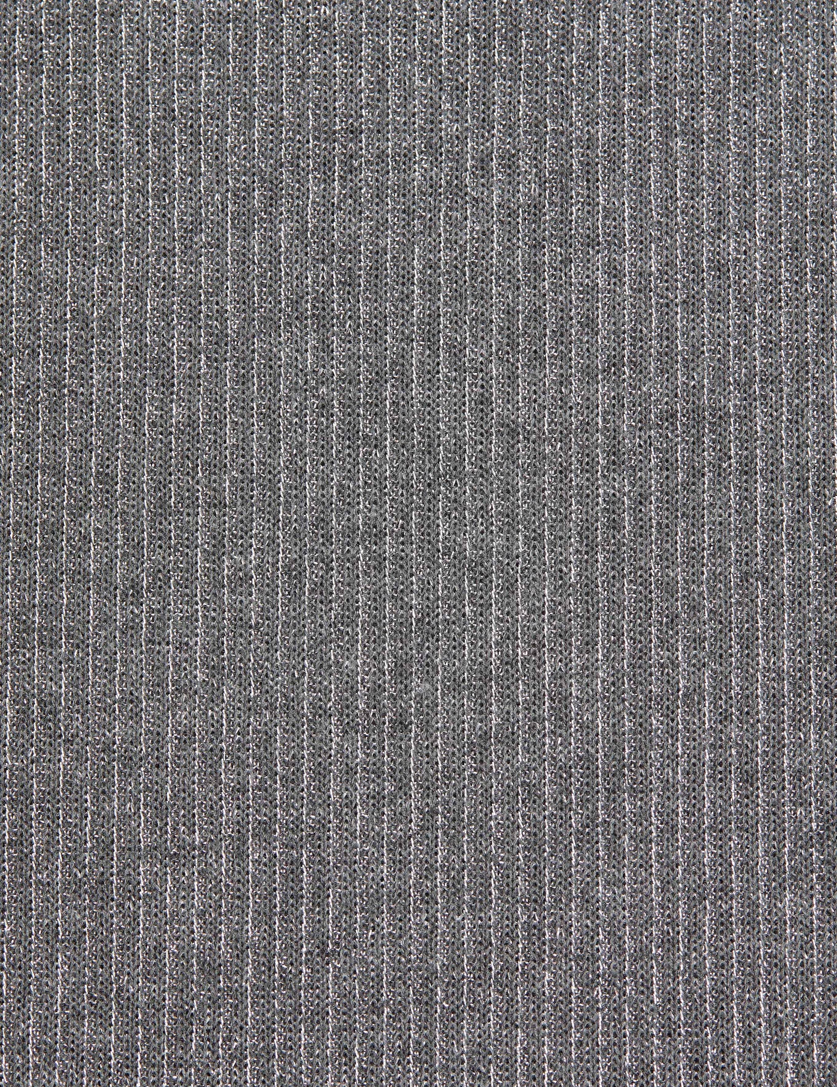 Gri Ex. Slim Fit Örme Bluz