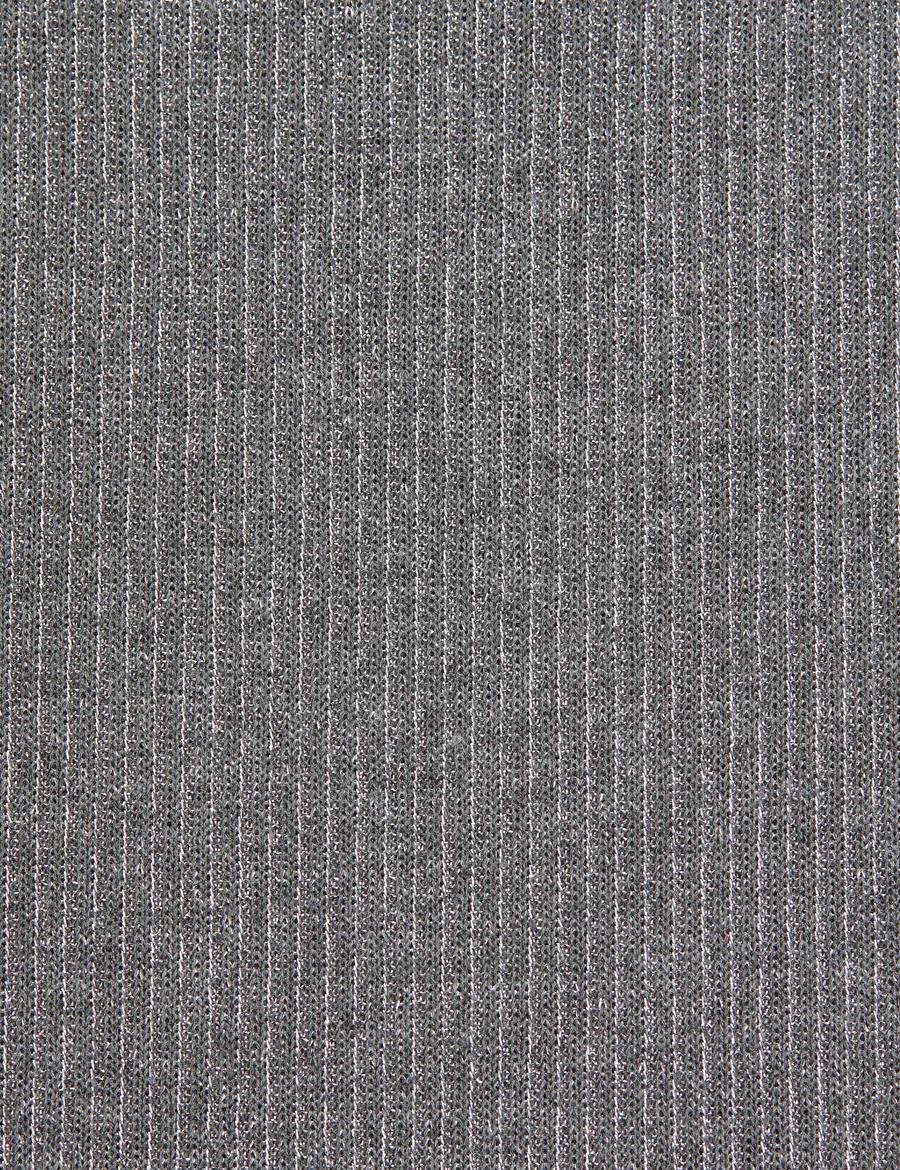 Gri Ex. Slim Fit Örme Bluz