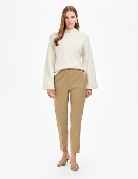 Bej Carrot Fit Kumaş Pantolon - 50318977014