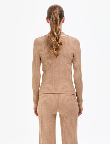 Bej Slim Fit Kazak