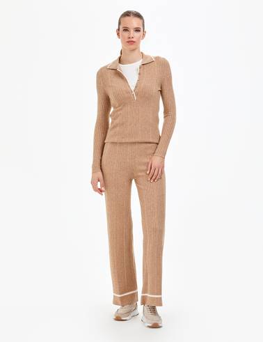 Bej Slim Fit Kazak