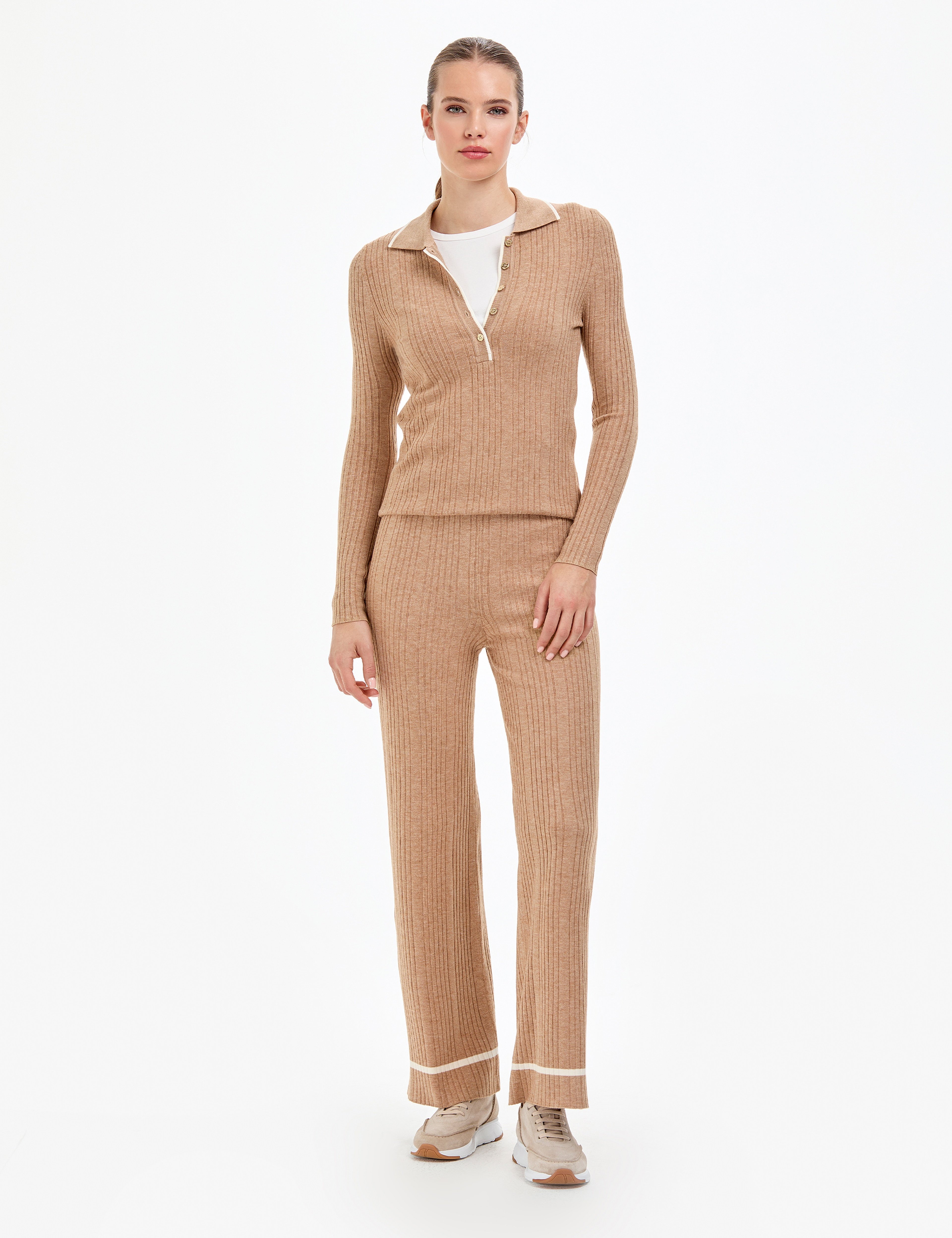 Bej Slim Fit Kazak