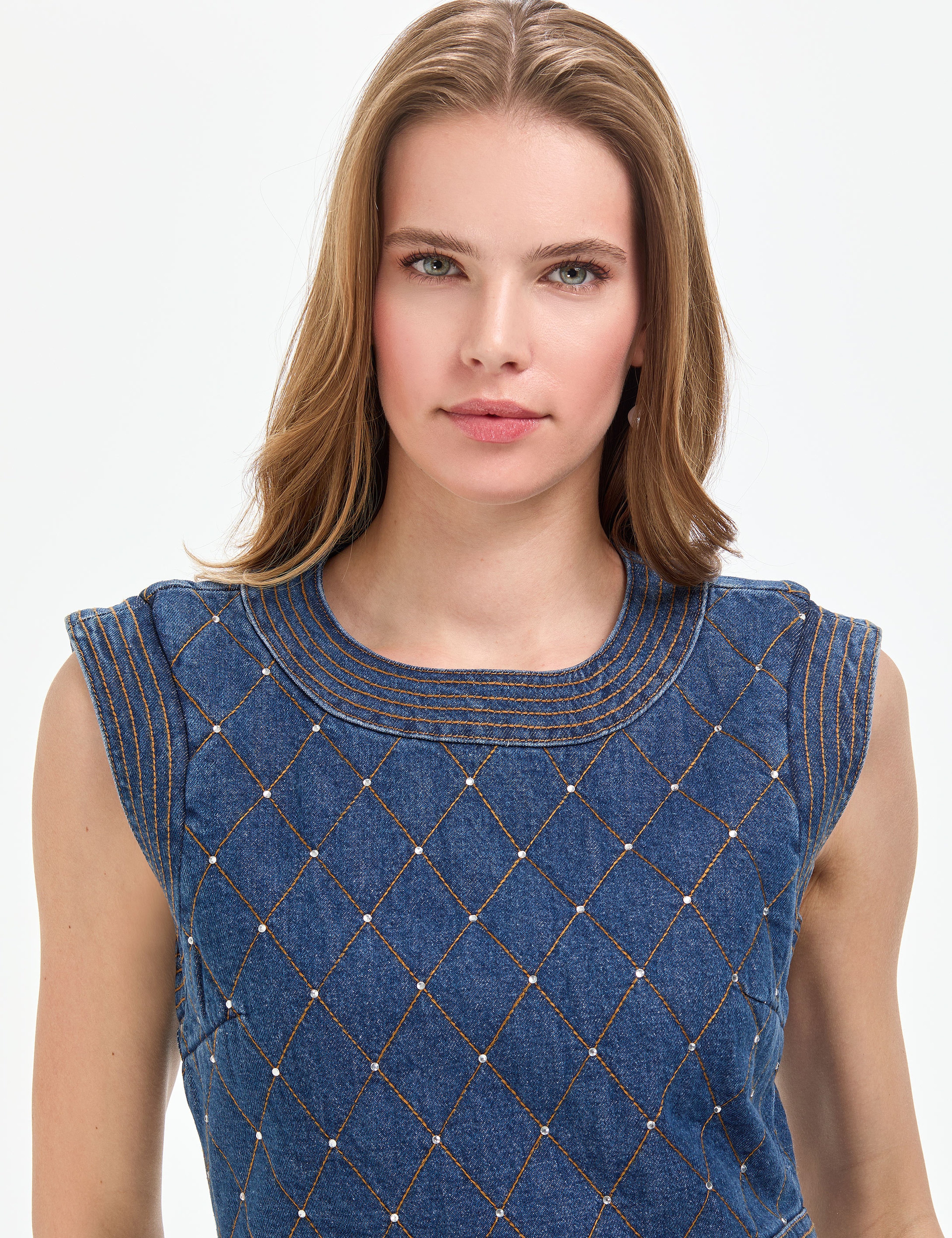Açık Mavi Slim Fit Jean Elbise - Image 2