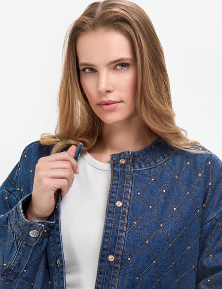 Açık Mavi Oversize Jean Ceket - 50308552005
