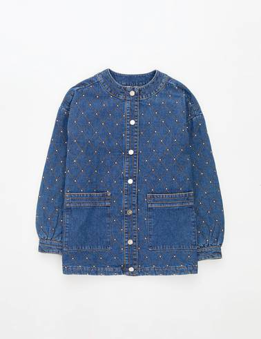 Açık Mavi Oversize Jean Ceket
