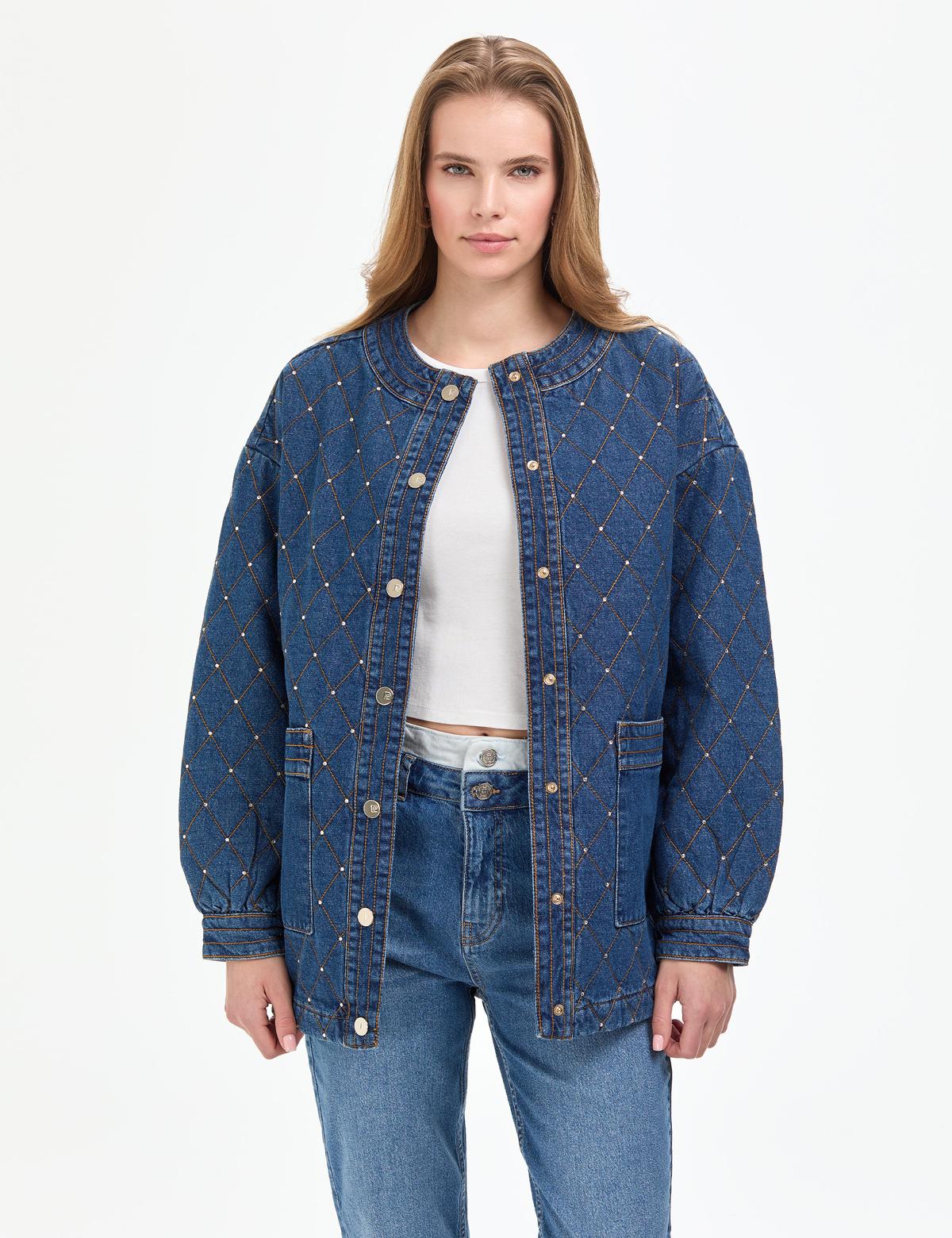 Açık Mavi Oversize Jean Ceket