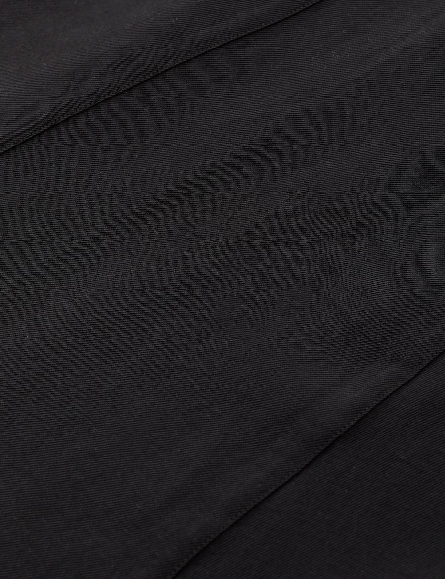 Siyah Comfort Fit Dokuma Elbise