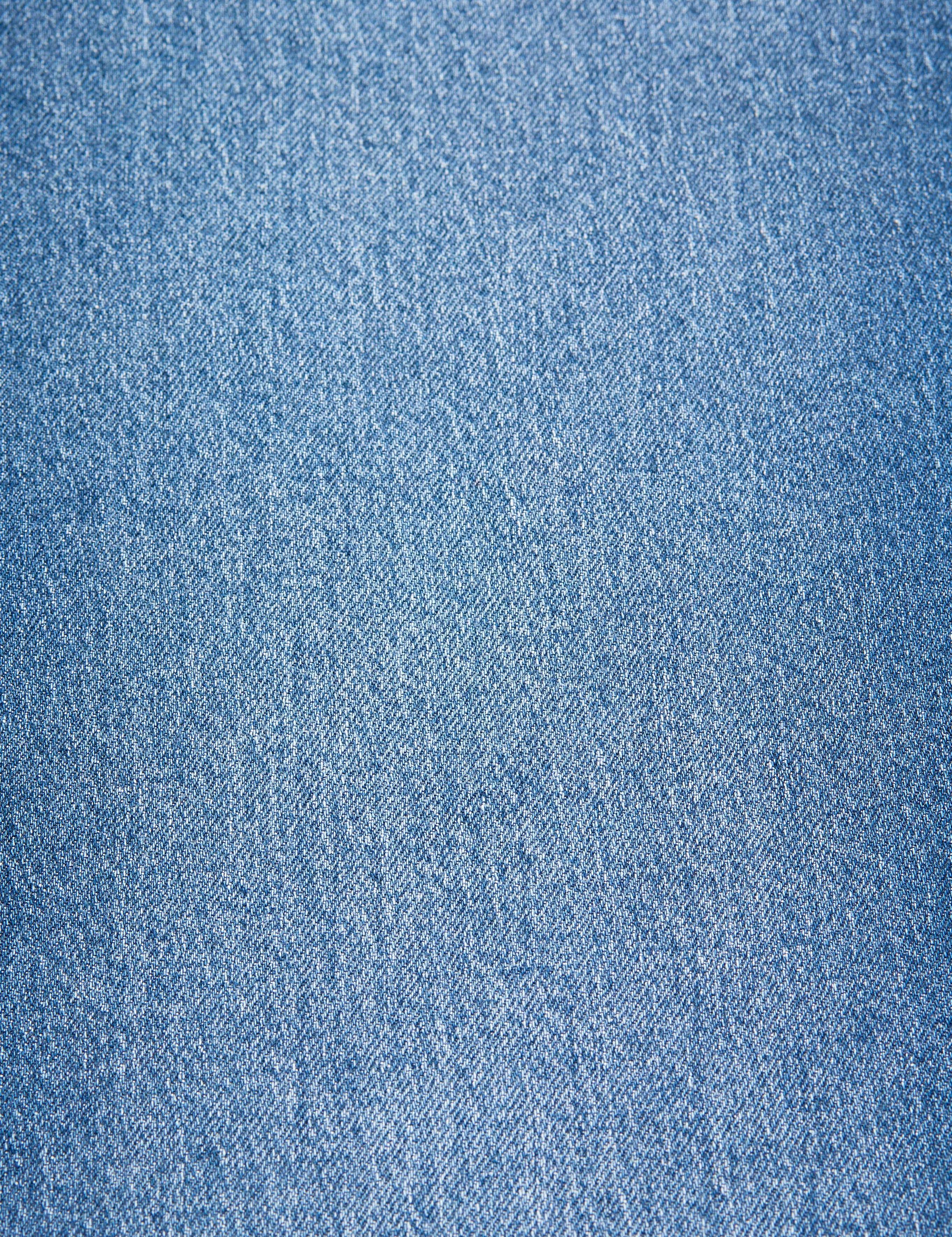 Açık Mavi Mom High Waist Fit Jean Pantolon