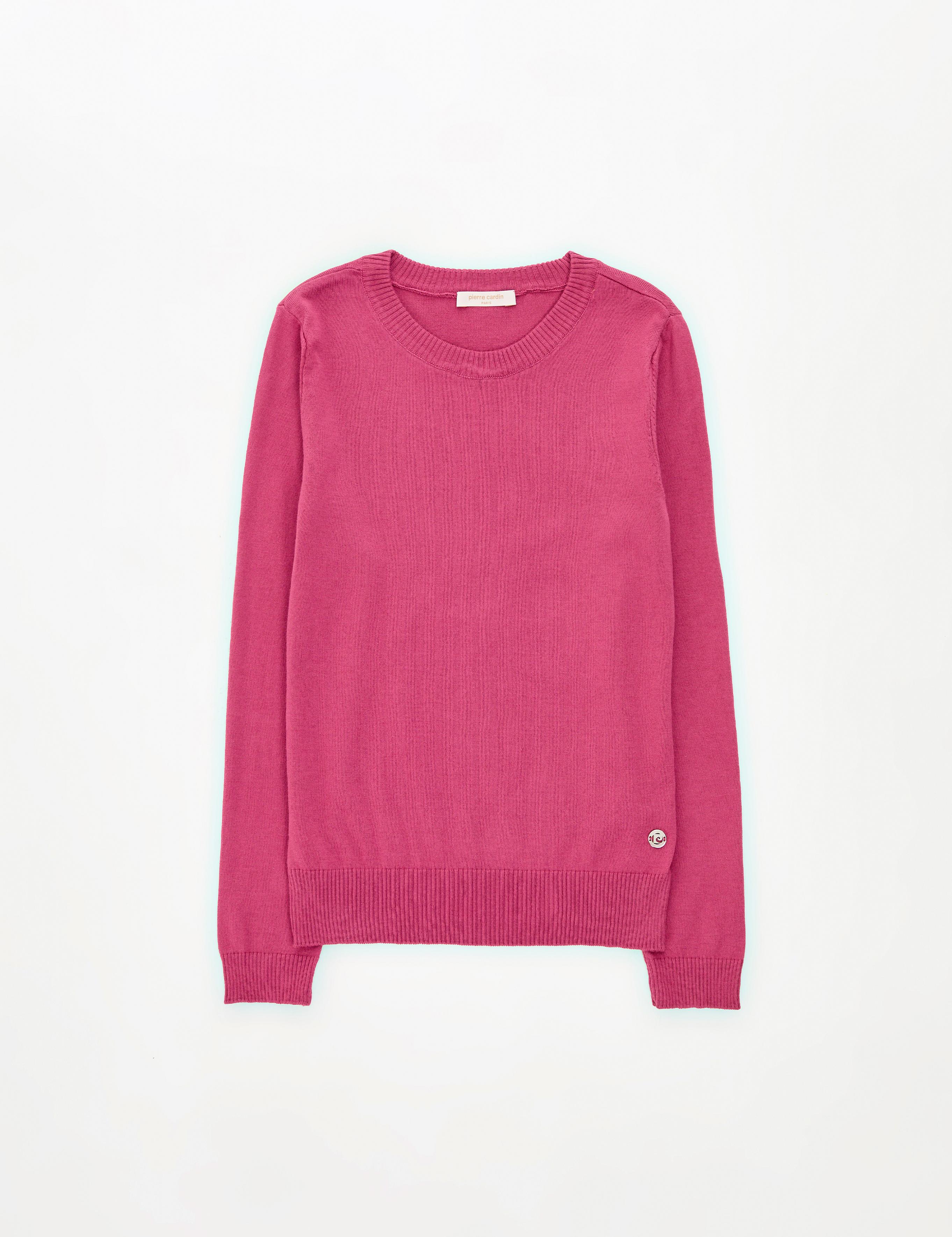 Gül Kurusu Slim Fit Bisiklet Yaka Basic Kazak